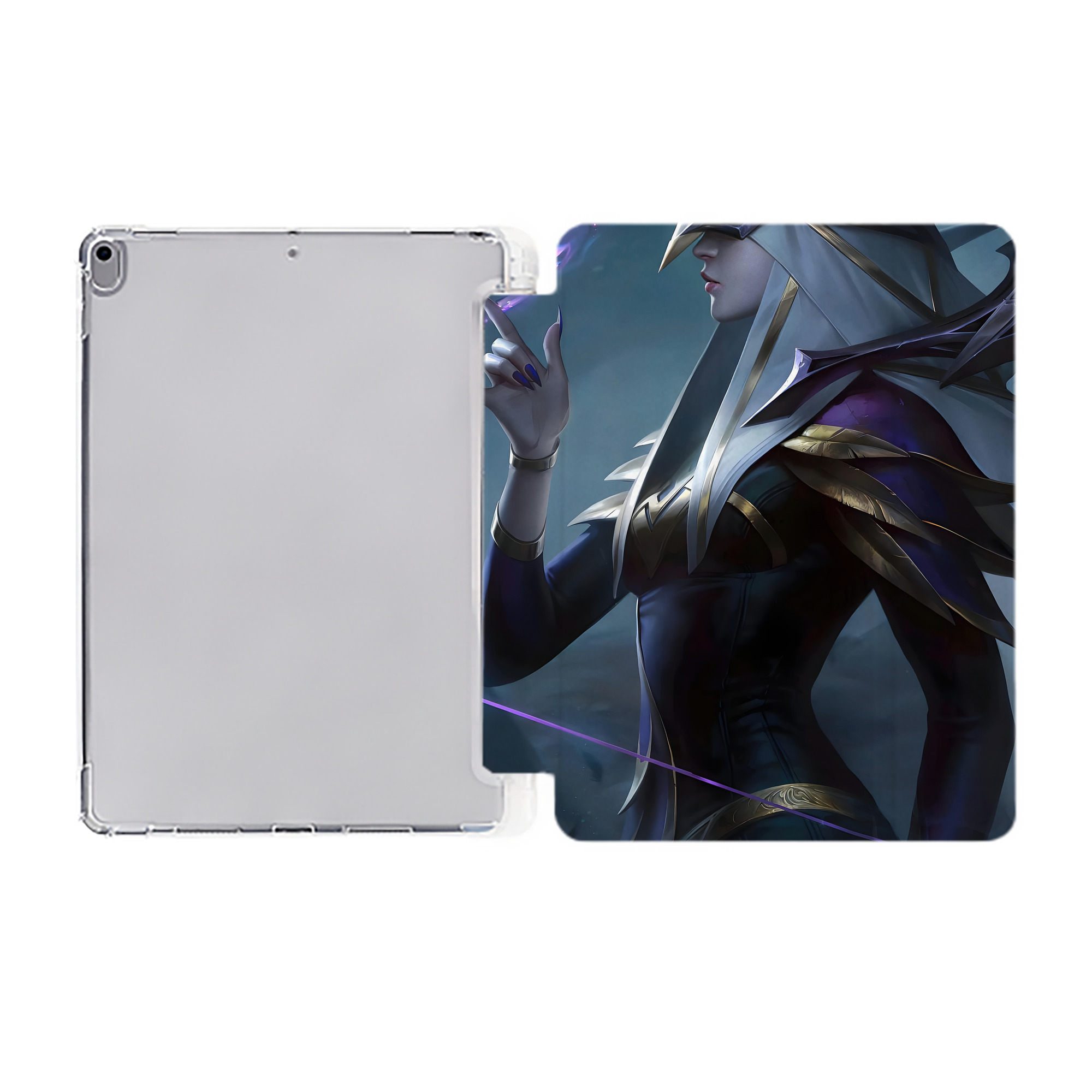 （画像用） リーグ・オブ・レジェンド League of Legends LOL IPad ケース ペン収納付き 三つ折りスタンド PUレザー×シリコン 対応機種9.5/10.5/10.9インチ